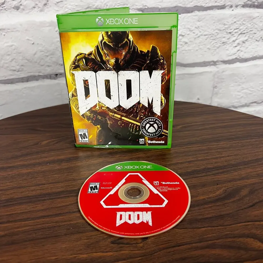 Xbox One Doom Greatest Hits CIB Complete In Box Video Game